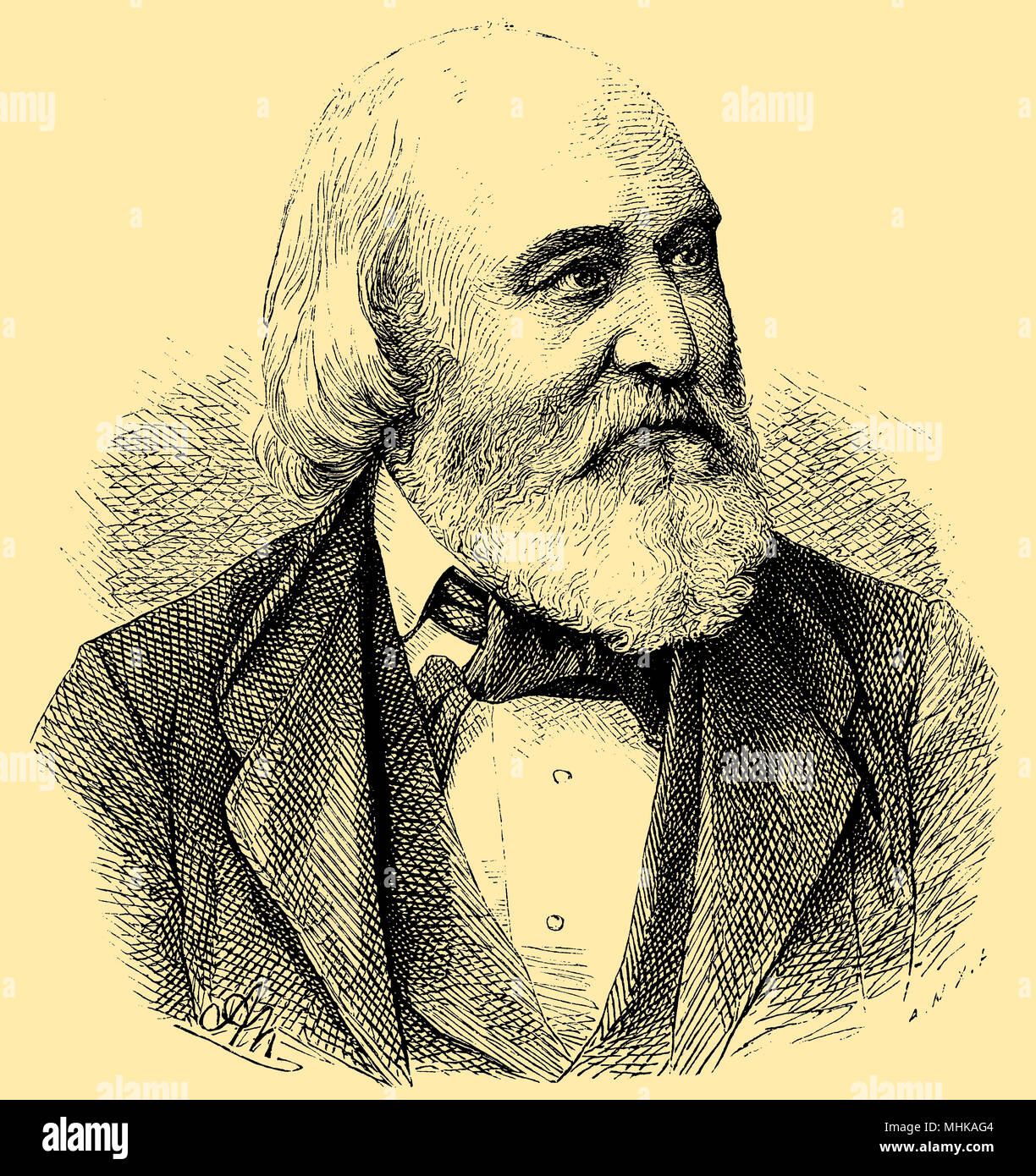 Gottfried Kinkel (born August 11, 1815, died November 12, 1882 Stock