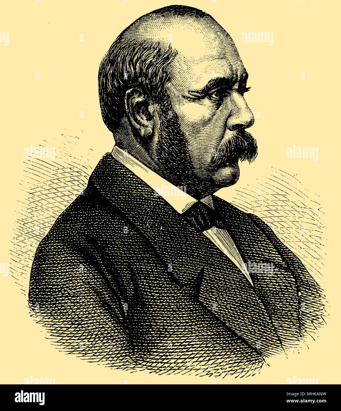 Alexandre Auguste Ledru-Rollin (born 2 February 1807, died December 31, 1874), Stock Photo