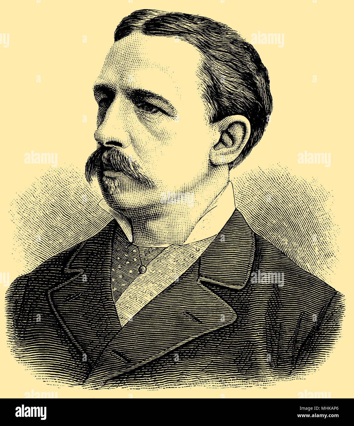 Heinrich Oskar Lenz (born April 13, 1848), Stock Photo