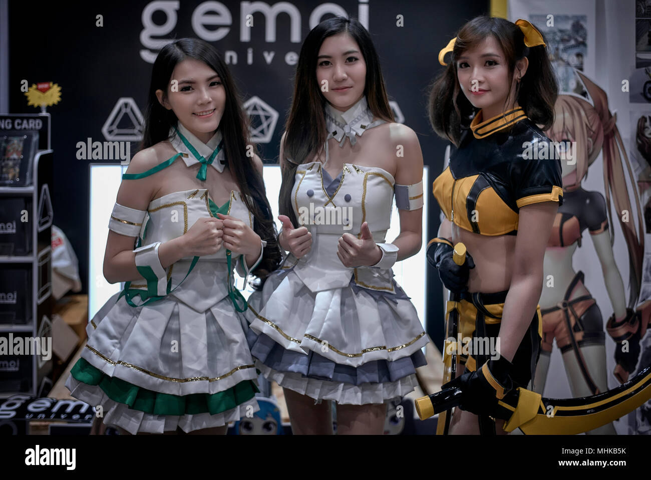 Comic Con girls costume Cosplay Bangkok Thailand Southeast Asia Stock