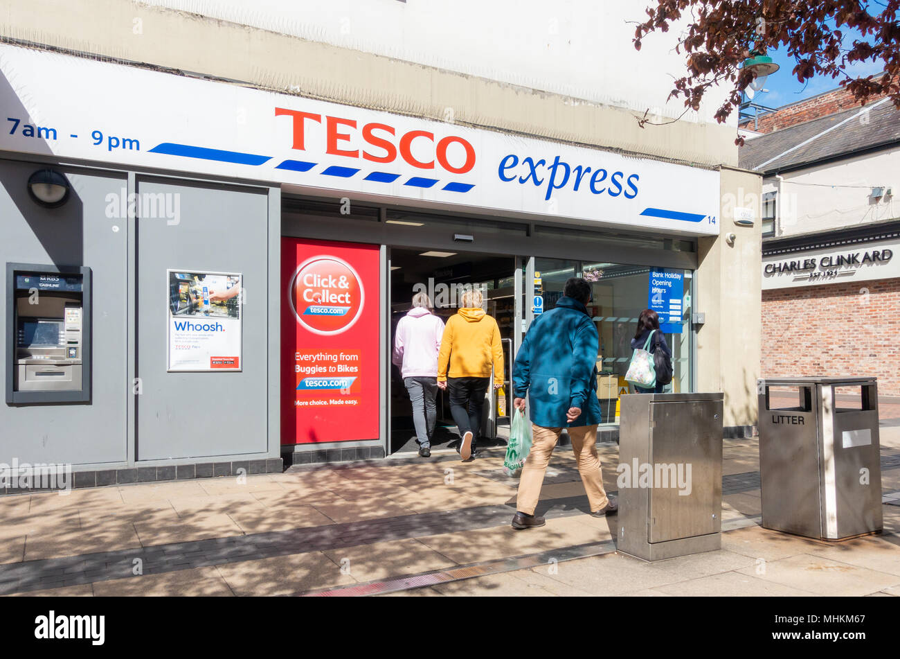 Tesco Express store in Middlesbrough, north east England, UK Stock