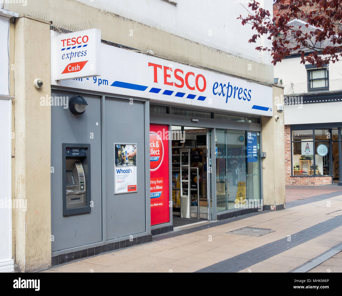 Tesco Express store in Middlesbrough, north east England, UK Stock