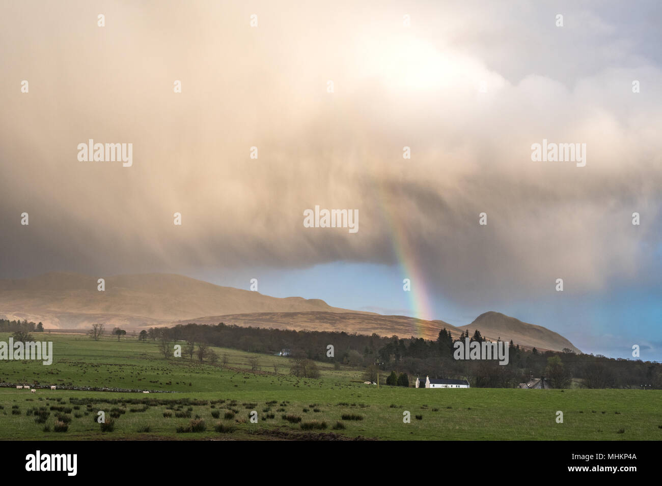 Stirling Weather Killearn, Stirling, Scotland, UK - 2 May 2018: UK weather - dramatic ...