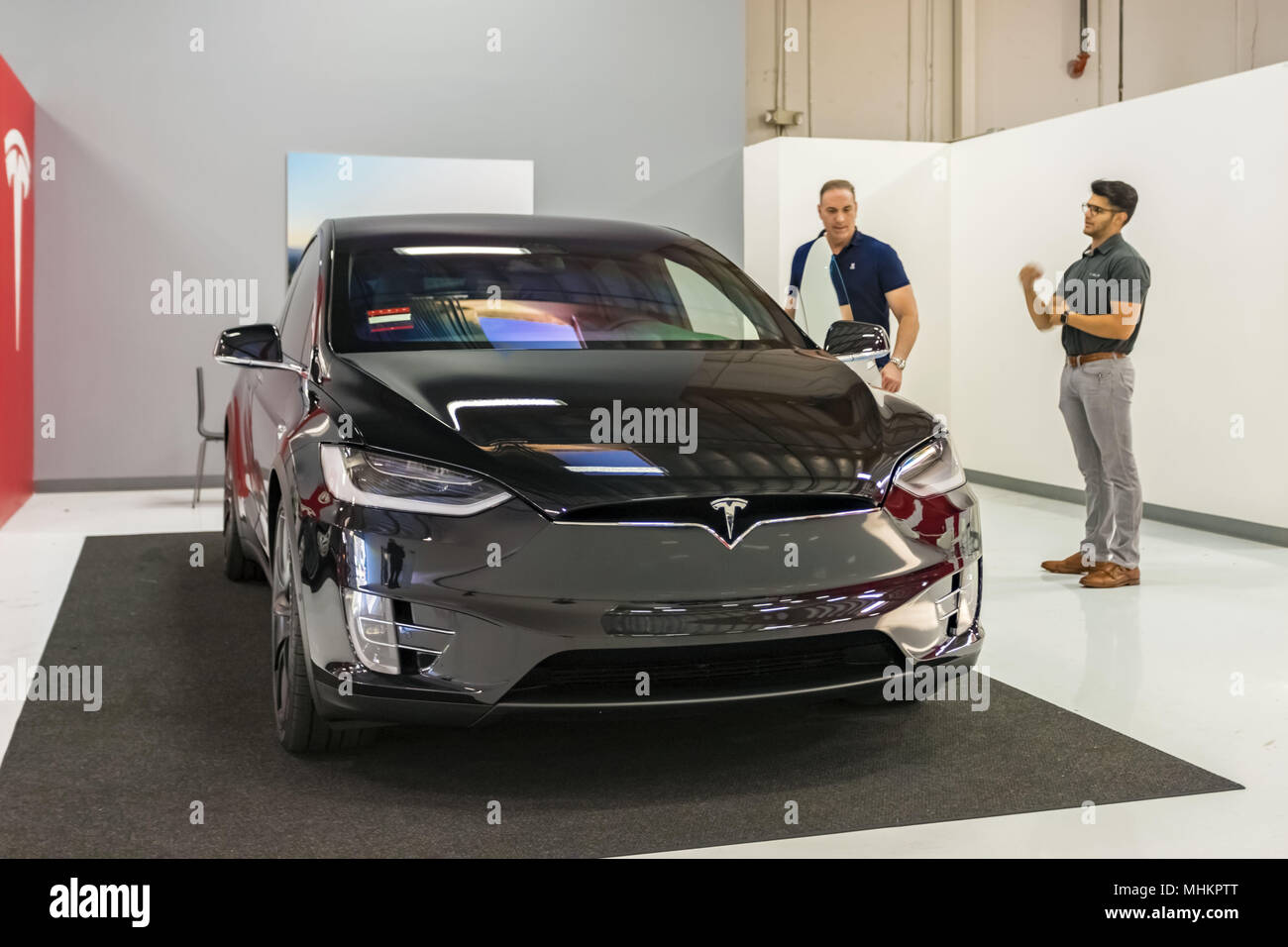 Tesla model x falcon wing doors hires stock photography and images Alamy