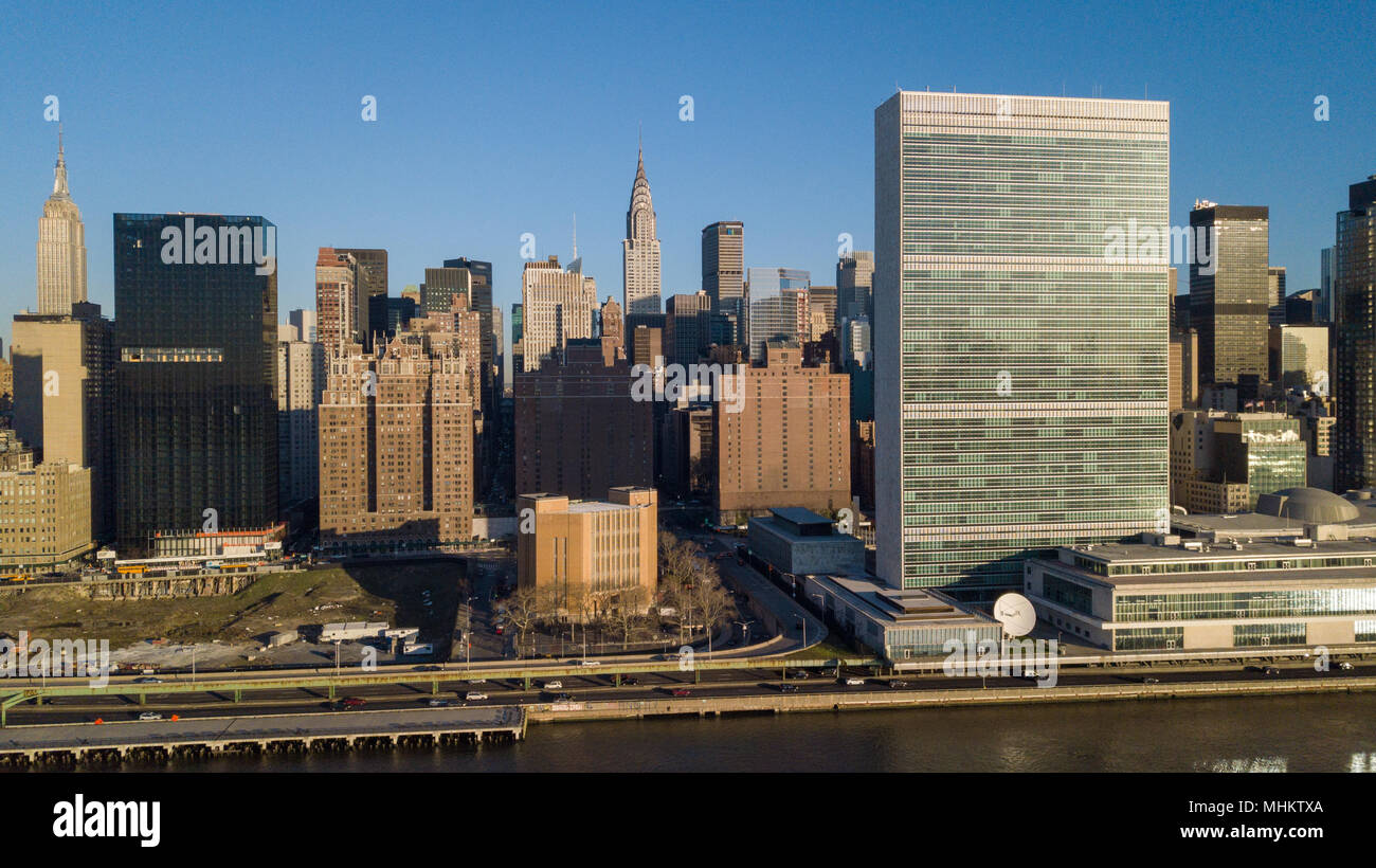 Headquarters of the United Nations, New York City, USA Stock Photo