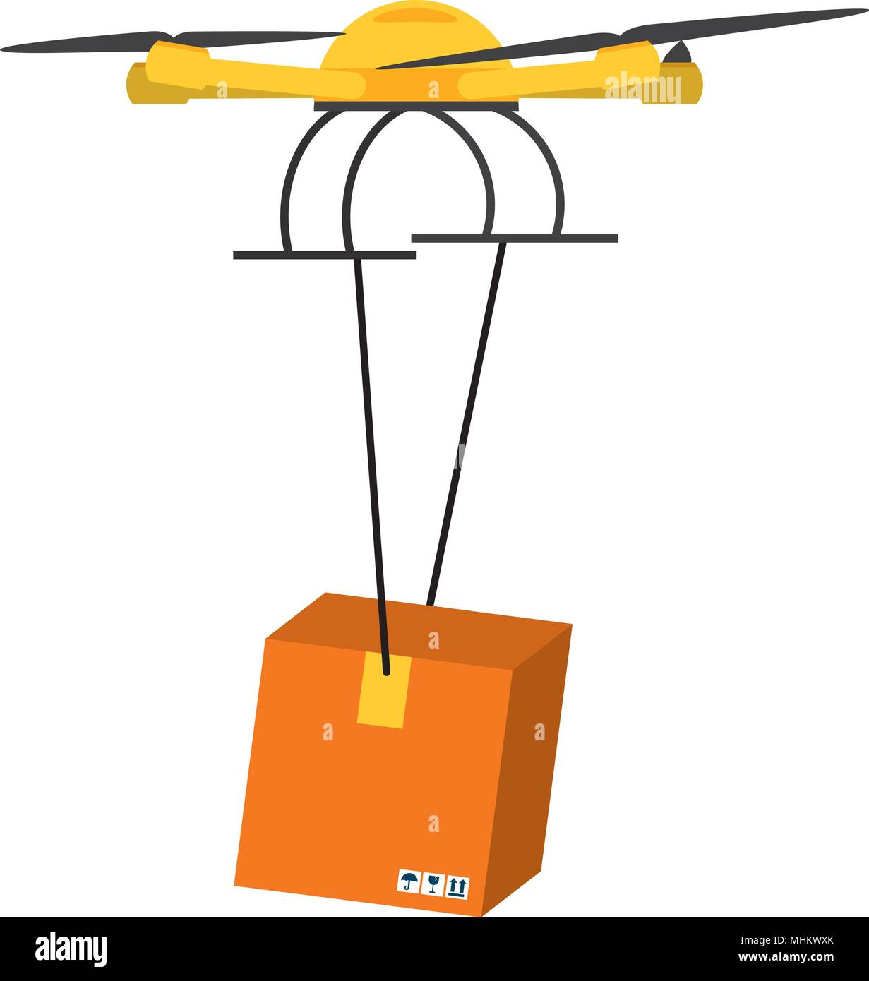 drone technology with delivery package service Stock Vector Image & Art ...