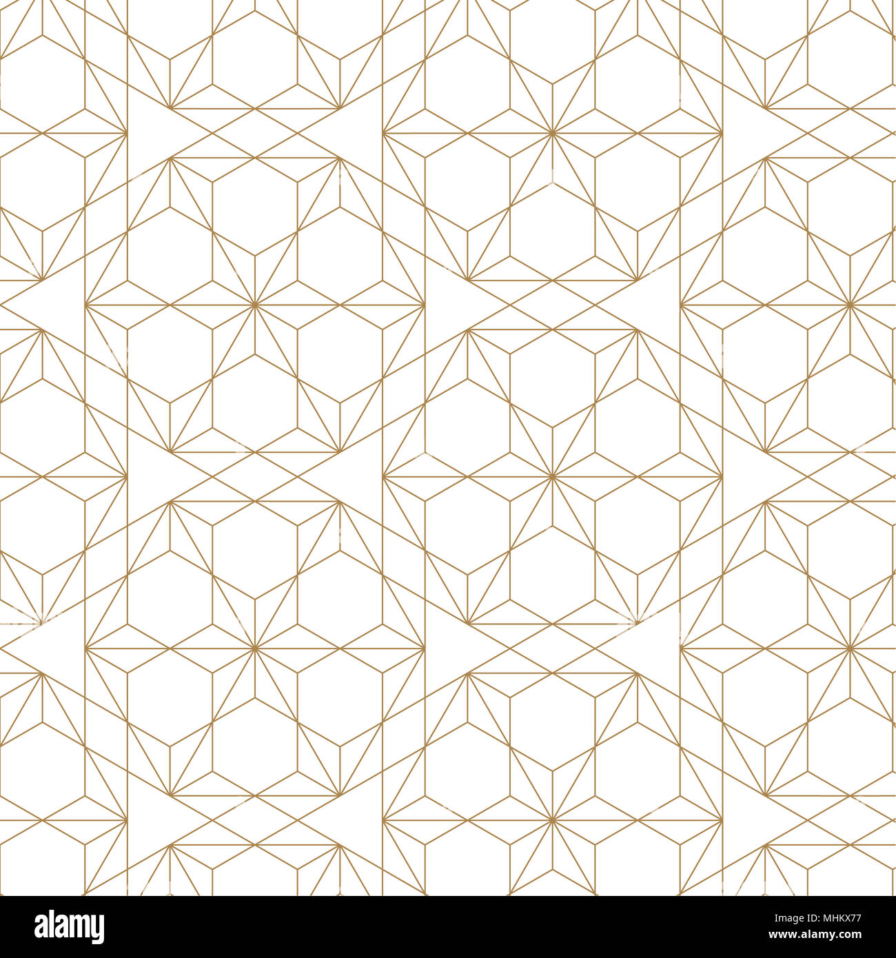 Japanese pattern vector. Gold geometric background texture. Stock Photo
