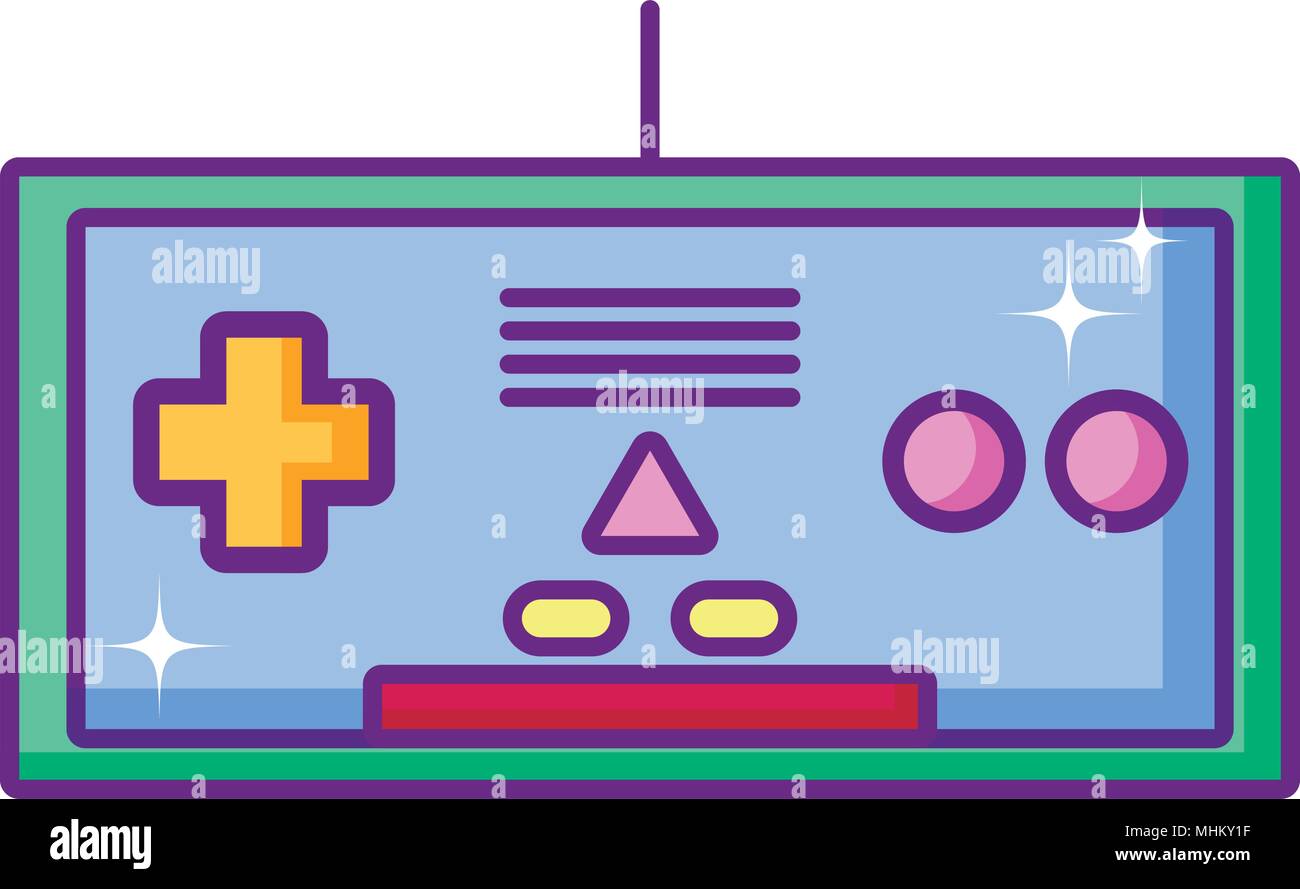 electronic videogame console with simulator buttons Stock Vector Image ...