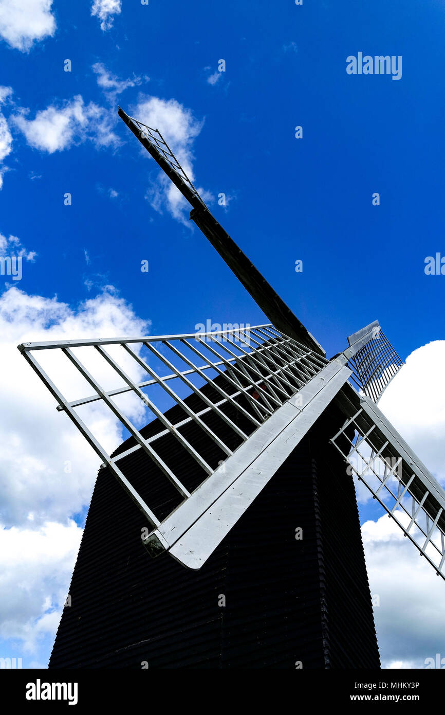 Brill Windmill on Brill Hill in Buckinghamshire, UK. Summers day with ...