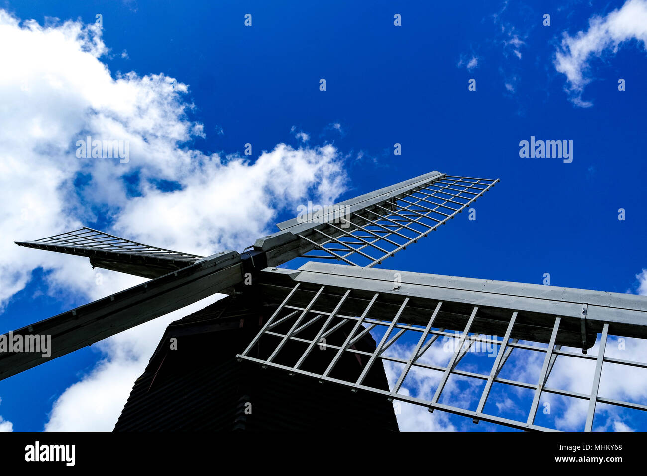 Brill Windmill on Brill Hill in Buckinghamshire, UK. Summers day with ...