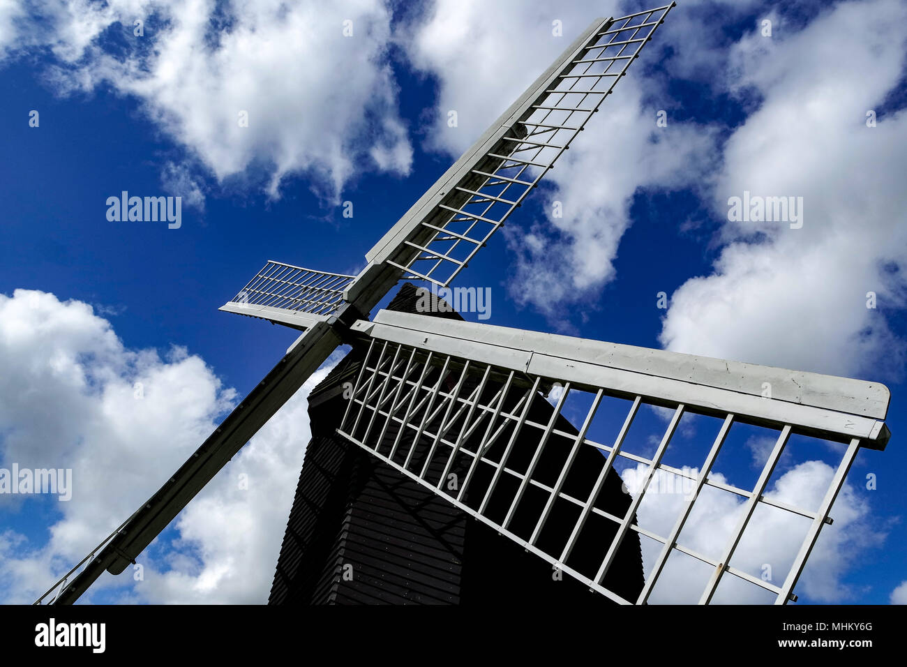 Brill Windmill on Brill Hill in Buckinghamshire, UK. Summers day with ...