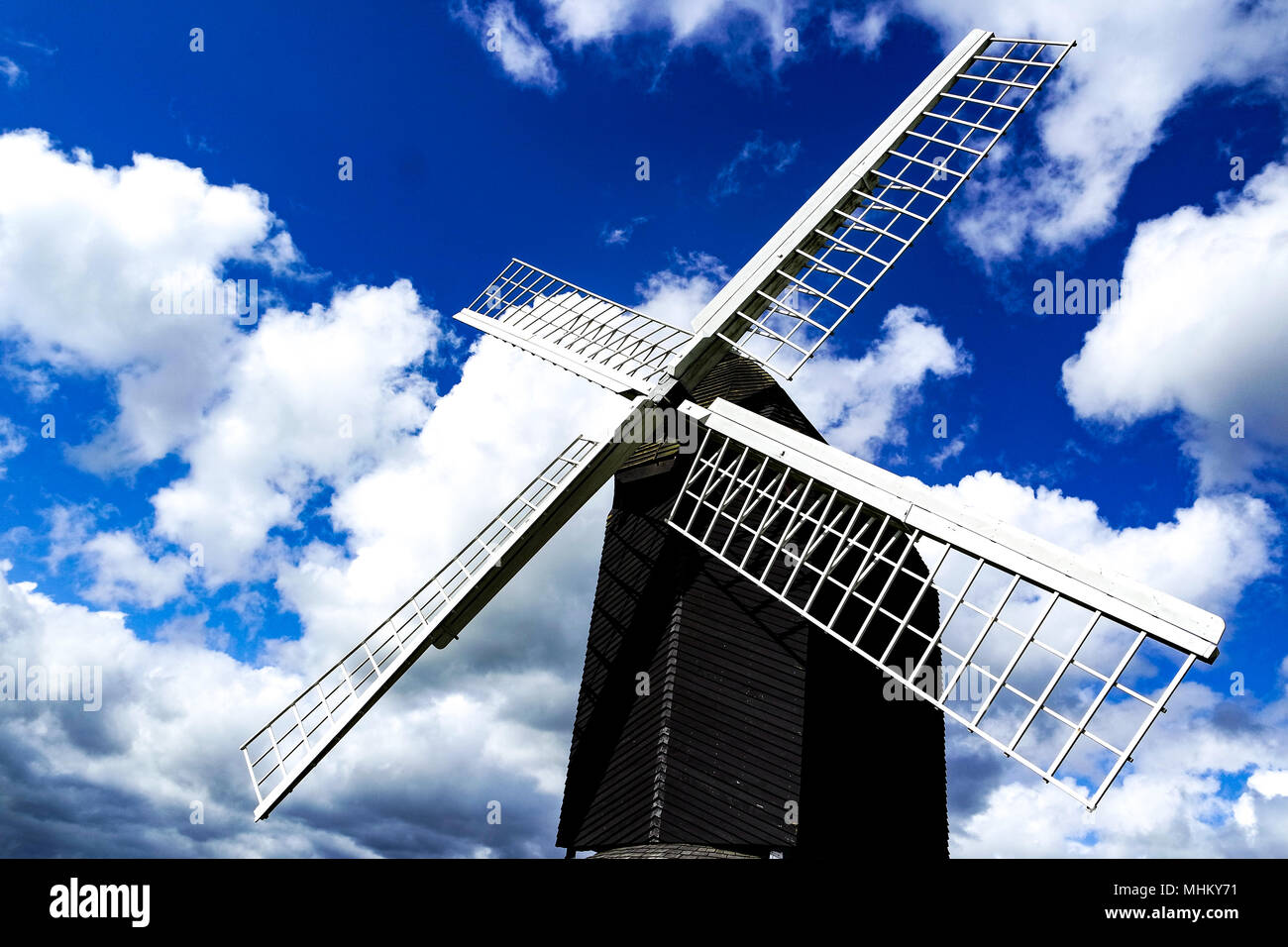 Brill Windmill on Brill Hill in Buckinghamshire, UK. Summers day with ...