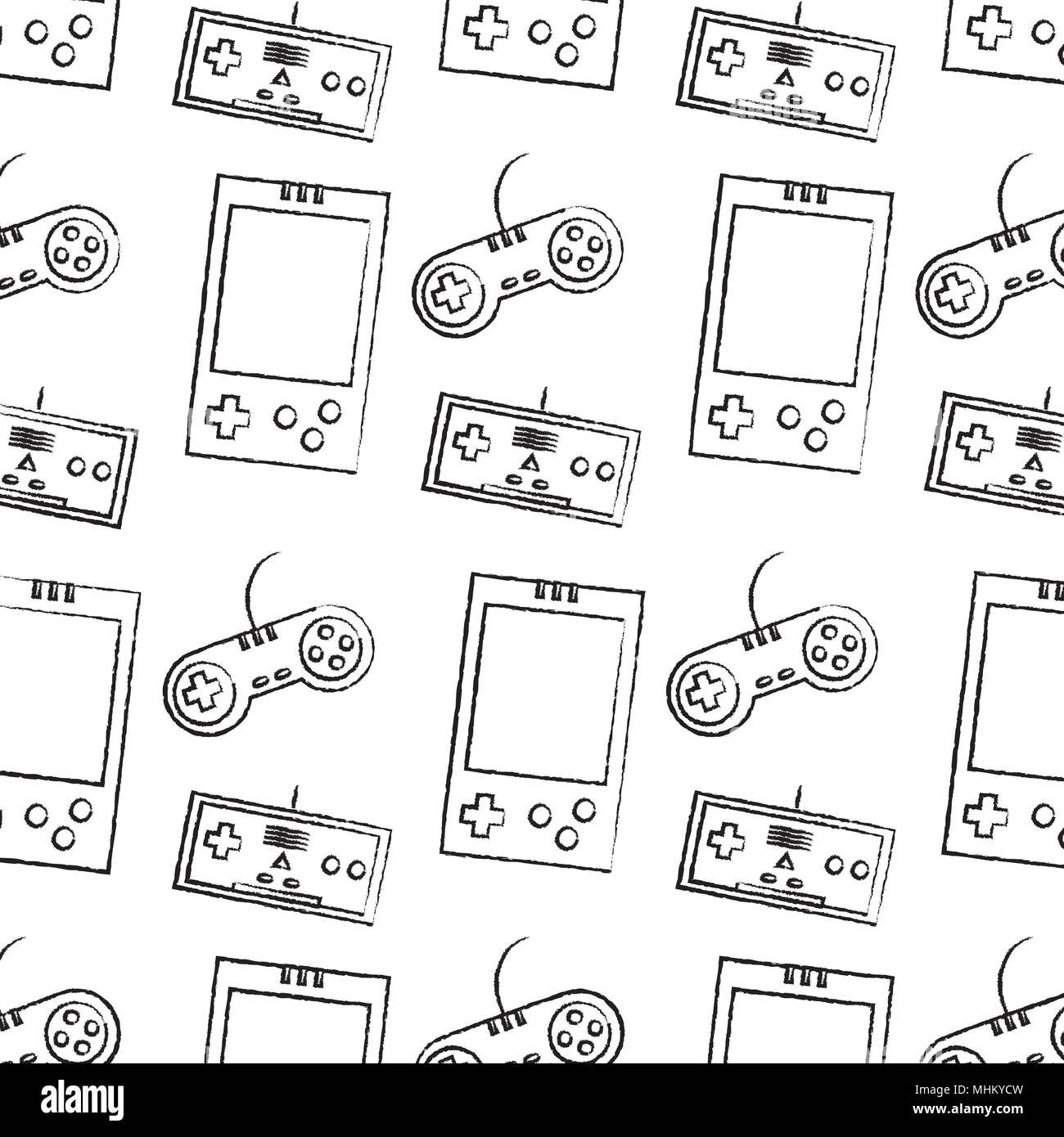 grunge electronic gamepad and controllers technology background Stock ...