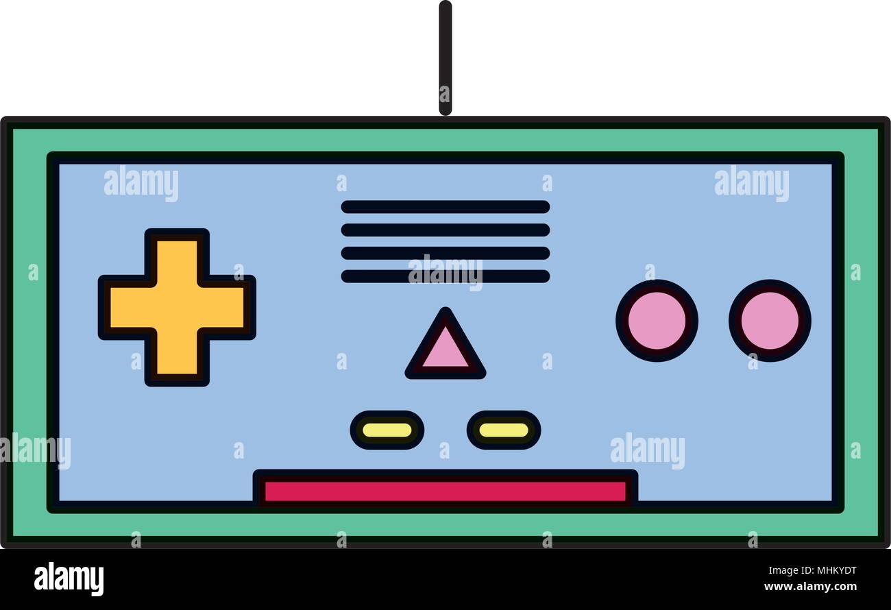 color electronic videogame console with simulator buttons Stock Vector ...