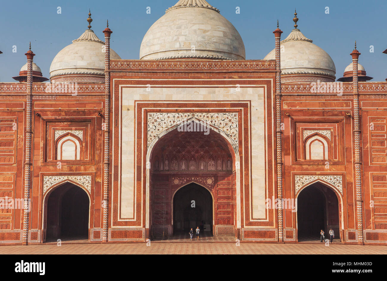 Mosque, inside the complex of  Taj Mahal, UNESCO World Heritage Site, Agra, Uttar Pradesh, India Stock Photo