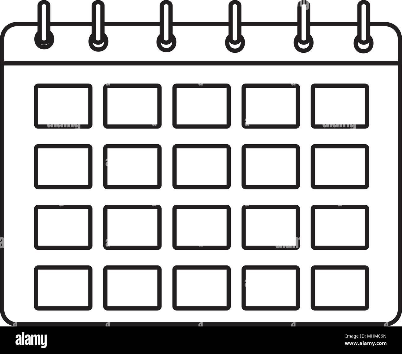 line calendar event information day organizer Stock Vector Image & Art ...