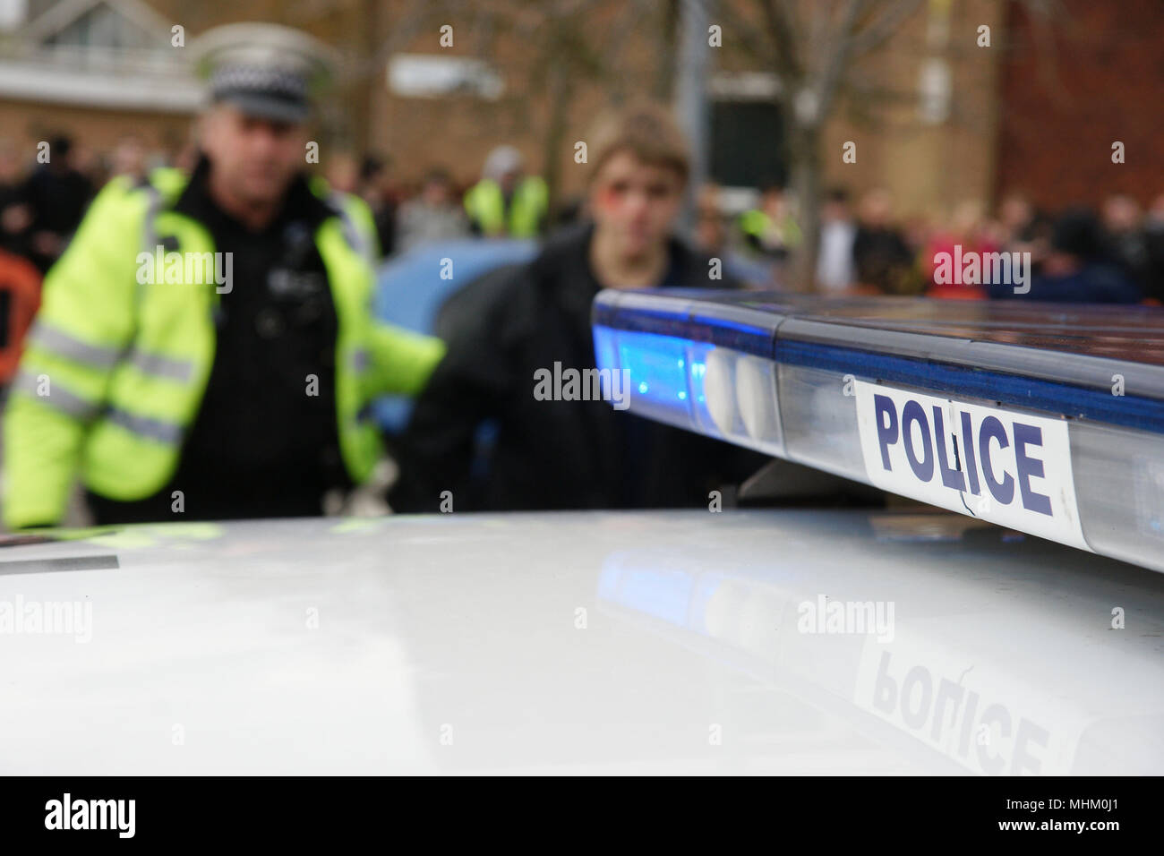 in position of class A drugs, teenager arrested for dealing drugs Stock Photo