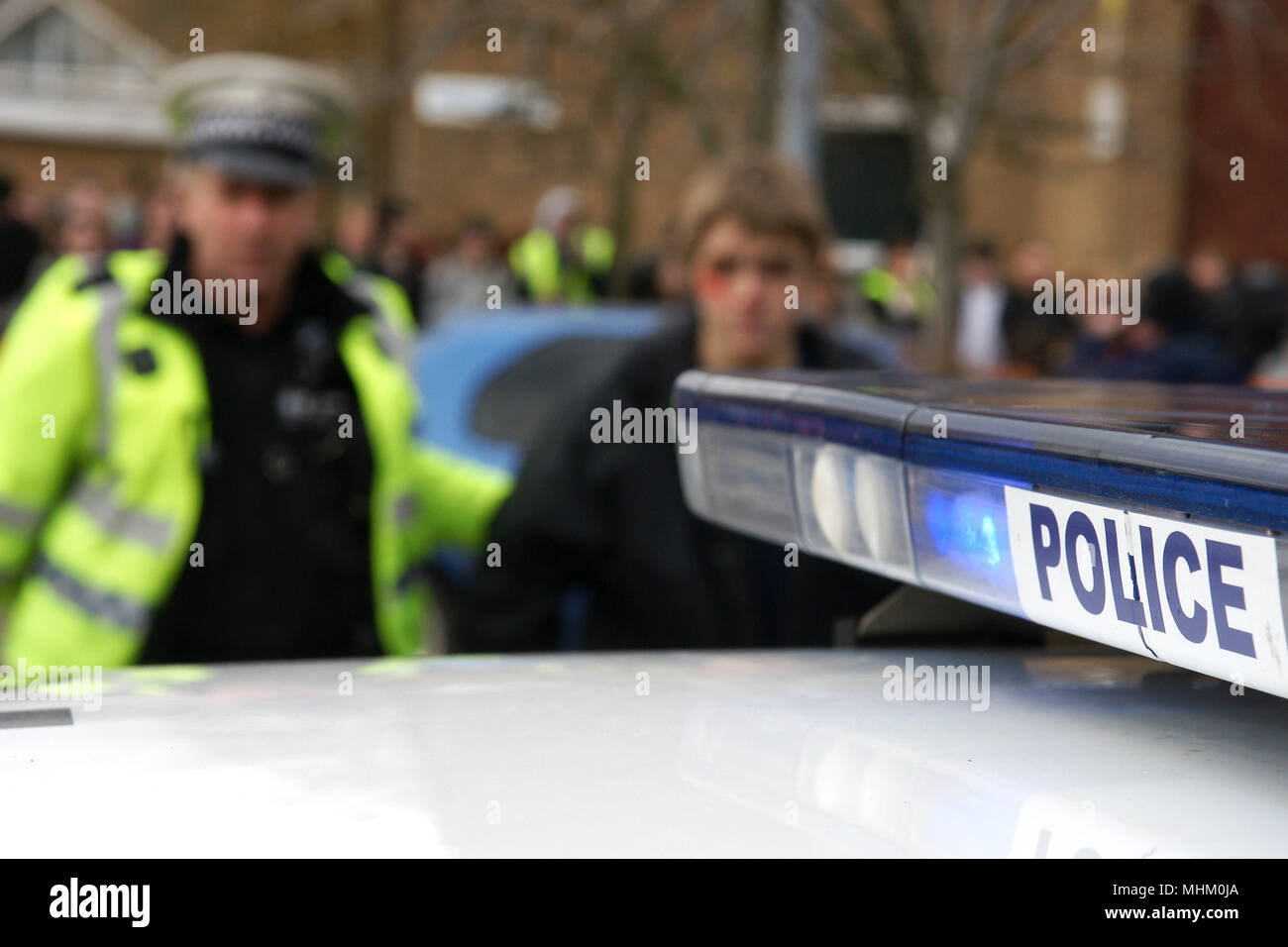 in position of class A drugs, teenager arrested for dealing drugs Stock Photo