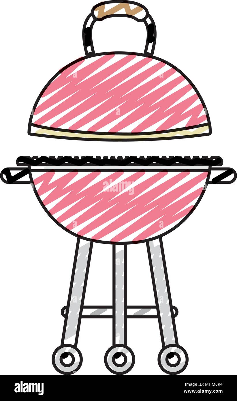 doodle bbq grill object to food nutrition Stock Vector Image & Art - Alamy