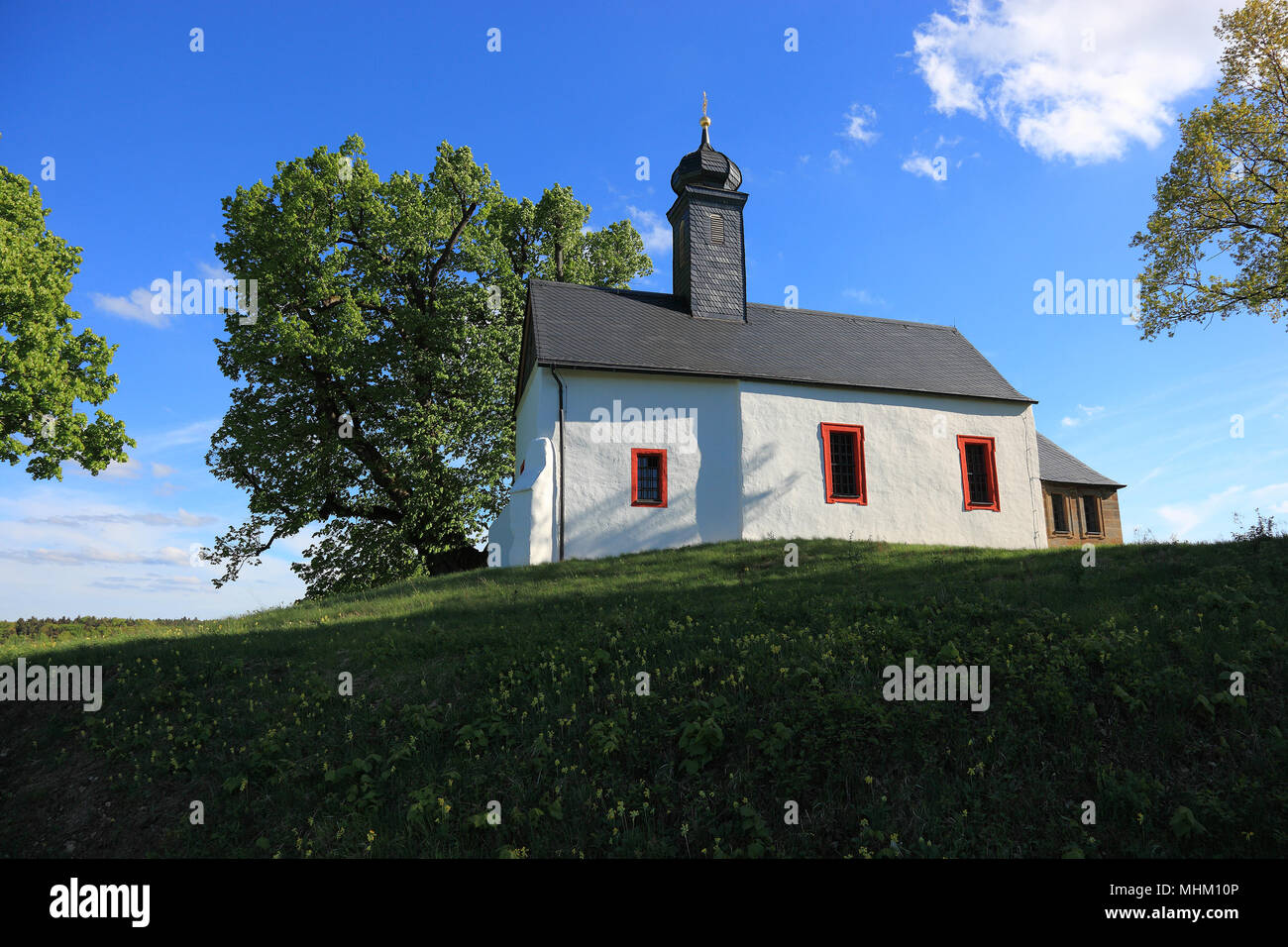 the chapel in Wallersberg, St. Katharina, Weismain, Landkreis Lichtenfels, Upper Franconia, Bavarian, Germany Stock Photo