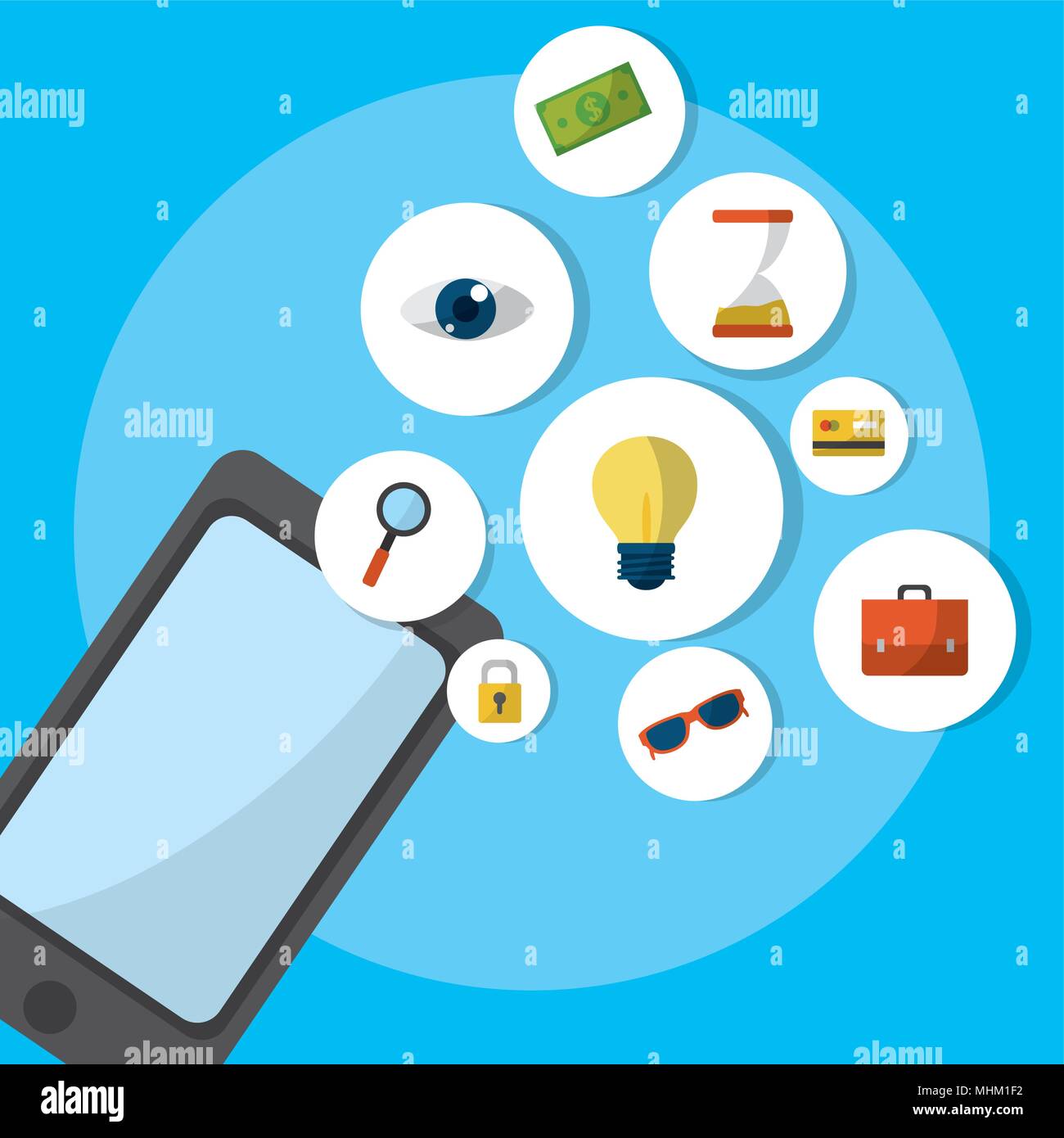 Media marketing business concept Stock Vector
