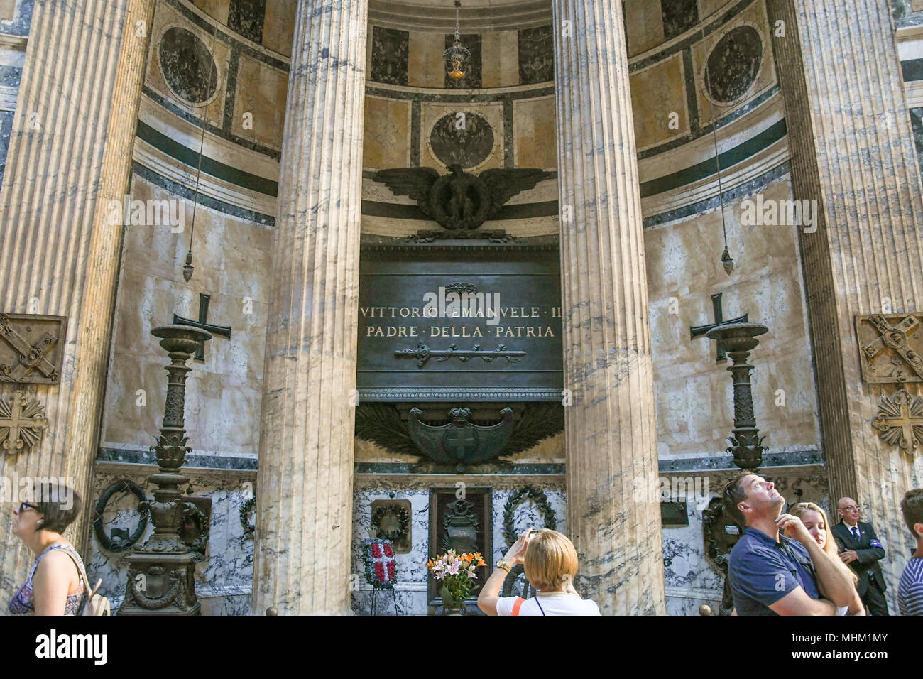 Underneath View Rome underneath the roof of the Pantheon in Rome Italy Stock Photo - Alamy