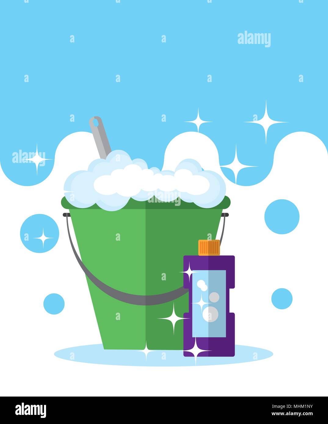 Cleaning kit and products Stock Vector