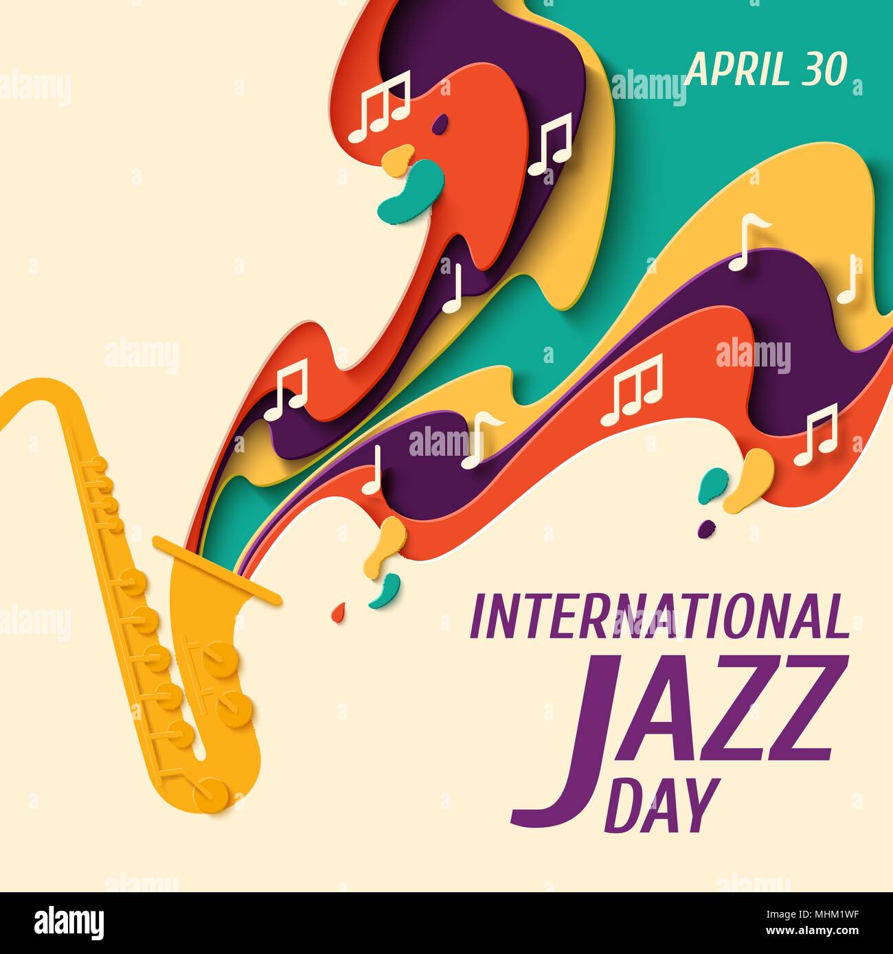 International Jazz Day vector background Stock Vector Image & Art - Alamy
