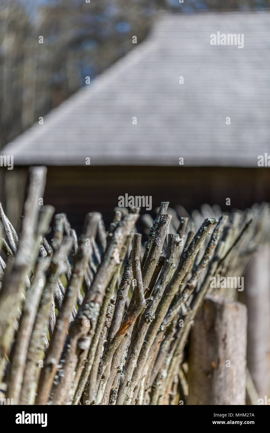 Old wooden fence in natural hi-res stock photography and images - Alamy