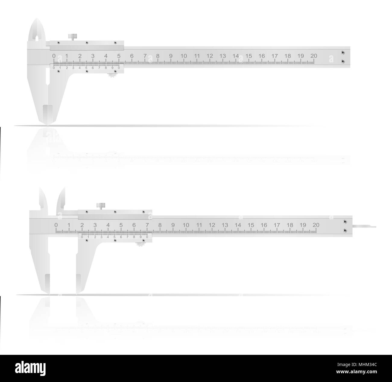 metal caliper for accurate measurements vector illustration isolated on