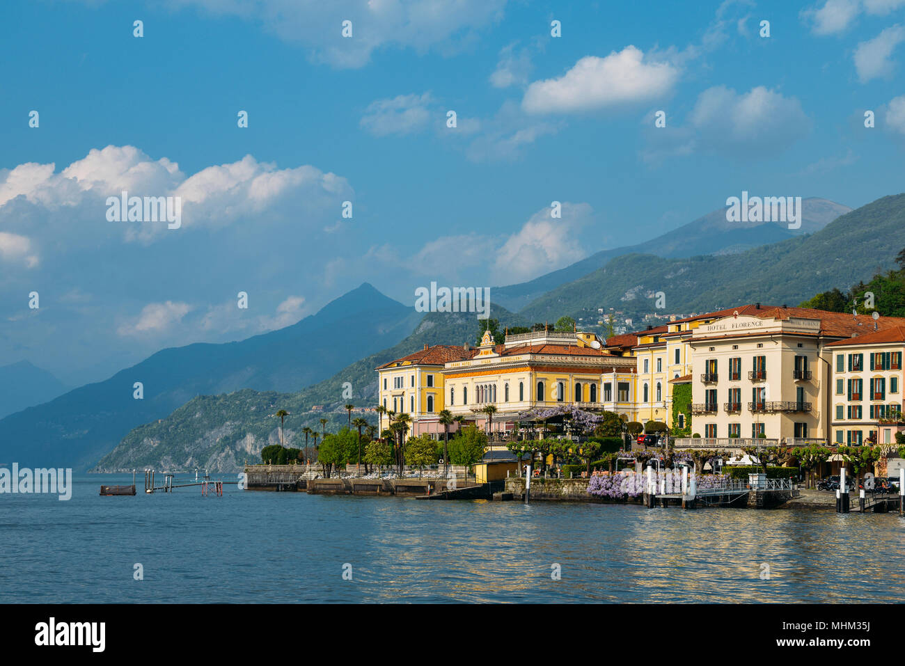Panorama of Lake Como in Bellagio, Lombardy, Italy Stock Photo