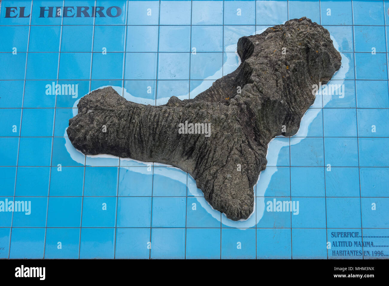 Spain, Grand Canary, Firgas. model of El Hierro island Stock Photo