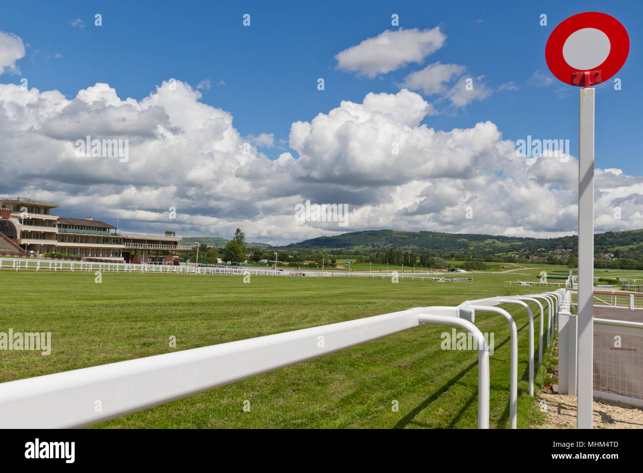 The winning post Stock Photo