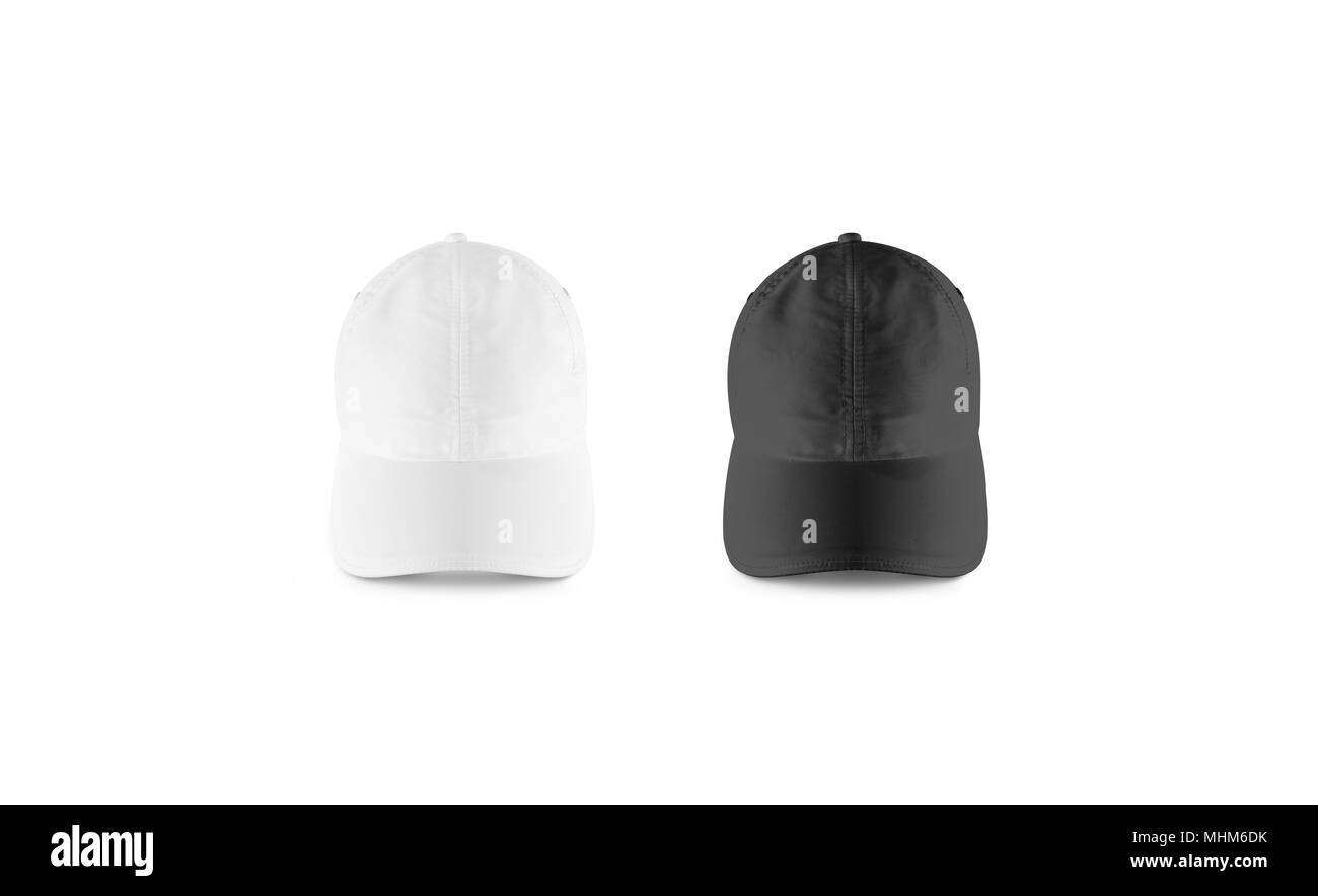 Download Blank Black And White Baseball Cap Mockup Set Front View Clear Snap Back Mock Up Isolated Empty Snapback Design Template Sport Hat Accessory Mode Stock Photo Alamy