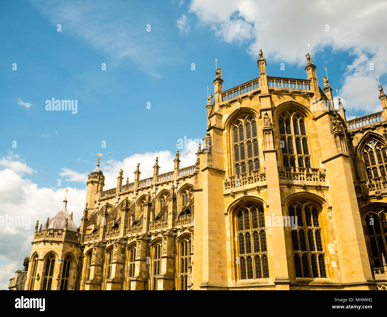 St Georges Chapel, (location of 2018 Royal Wedding), Windsor Castle, Windsor, Berkshire, England, UK, GB. Stock Photo