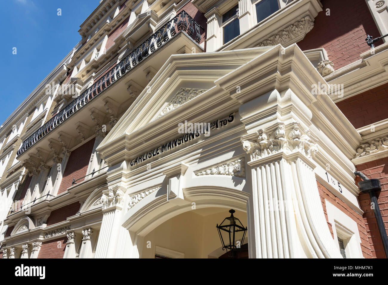 Elegant Carlisle mansion building, Carlisle Place, Victoria, City of Westminster, Greater London, England, United Kingdom Stock Photo