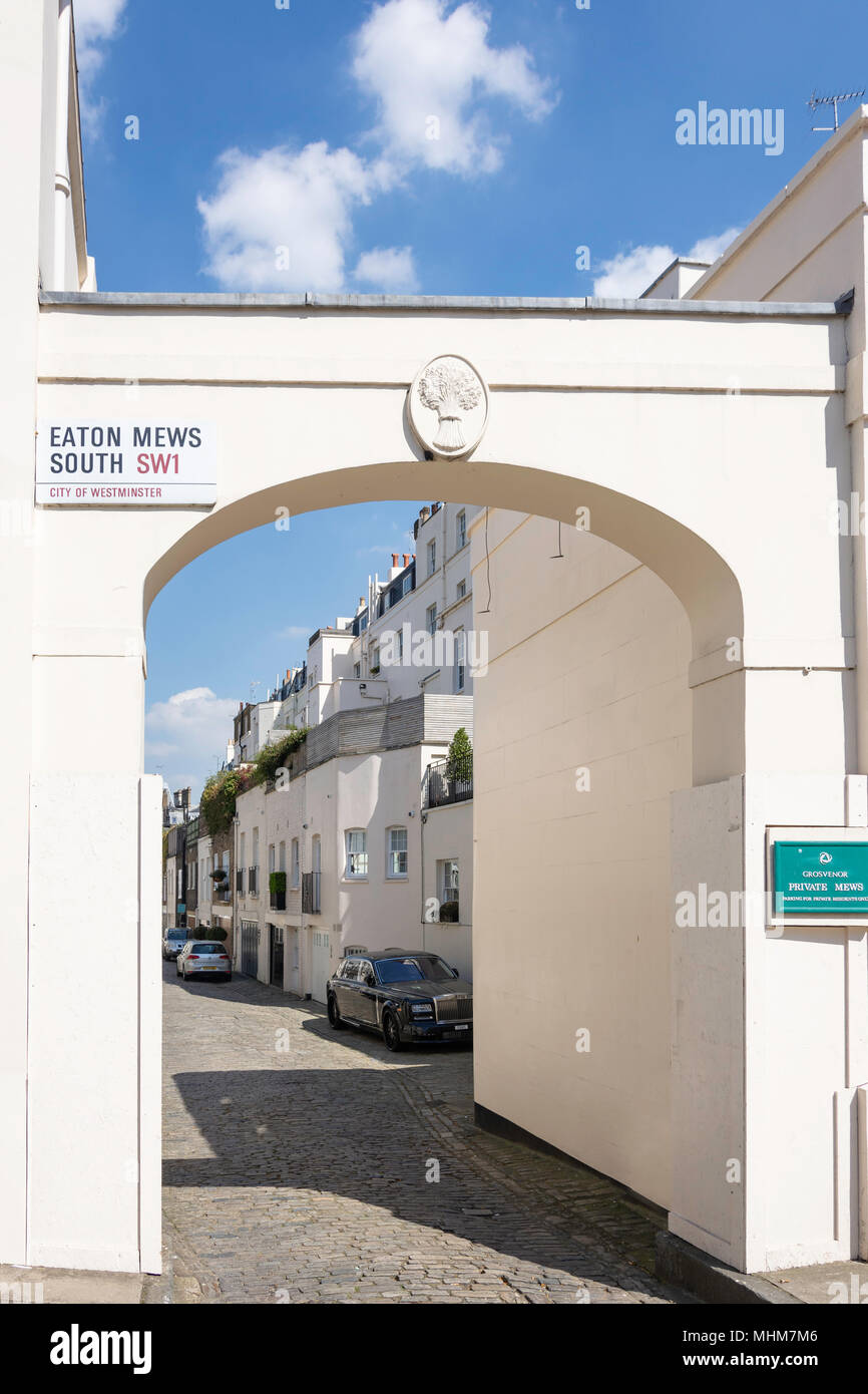 Eaton Mews South, Belgravia, City of Westminster, Greater London, England, United Kingdom Stock Photo