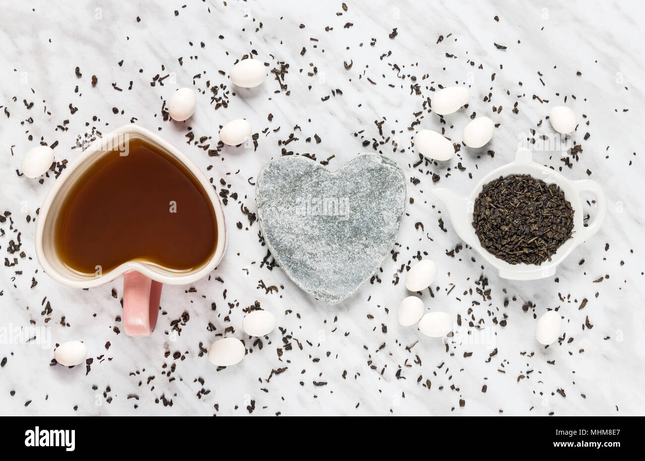 High angle view messy tea hi-res stock photography and images - Alamy