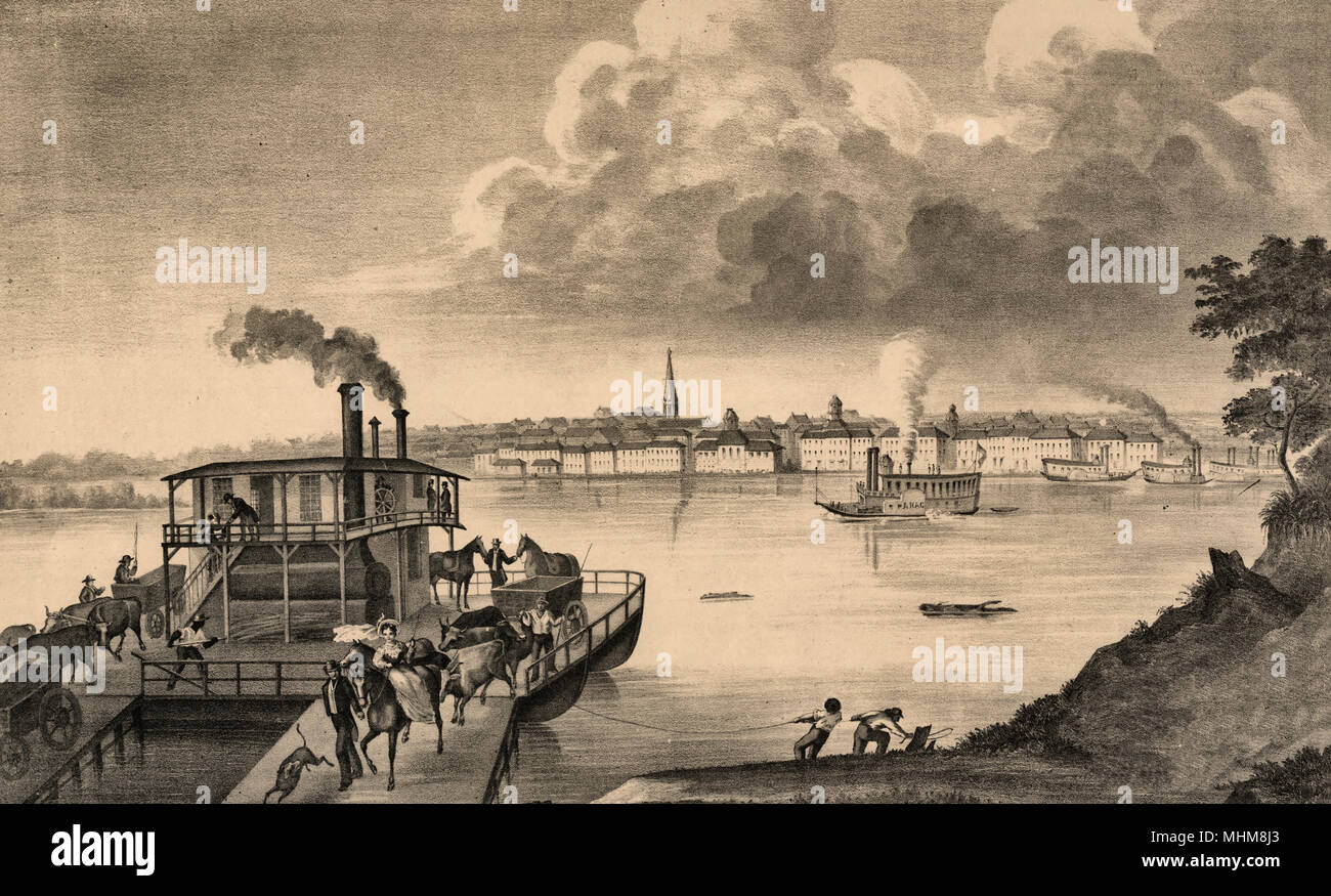 Saint Louis, Missouri in 1832 Stock Photo