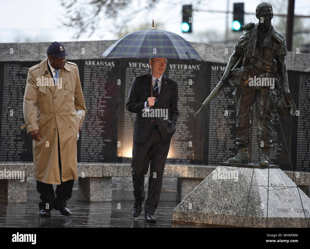 Little Rock, Ark.—Arkansas Governor Asa Hutchinson (right) and