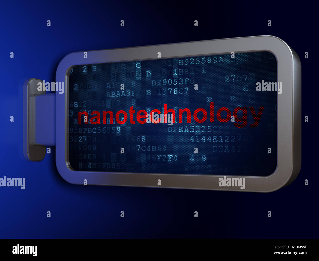 Science concept: Nanotechnology on billboard background Stock Photo