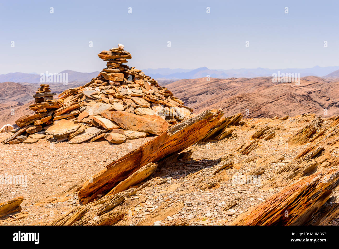 Beautiful landscape of the desert of Namibia Stock Photo