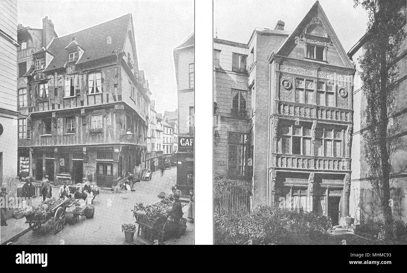 SEINE- MARITIME. Rouen. Maison, Rue Eau- de- robec; dite diane Poitiers 1900 Stock Photo