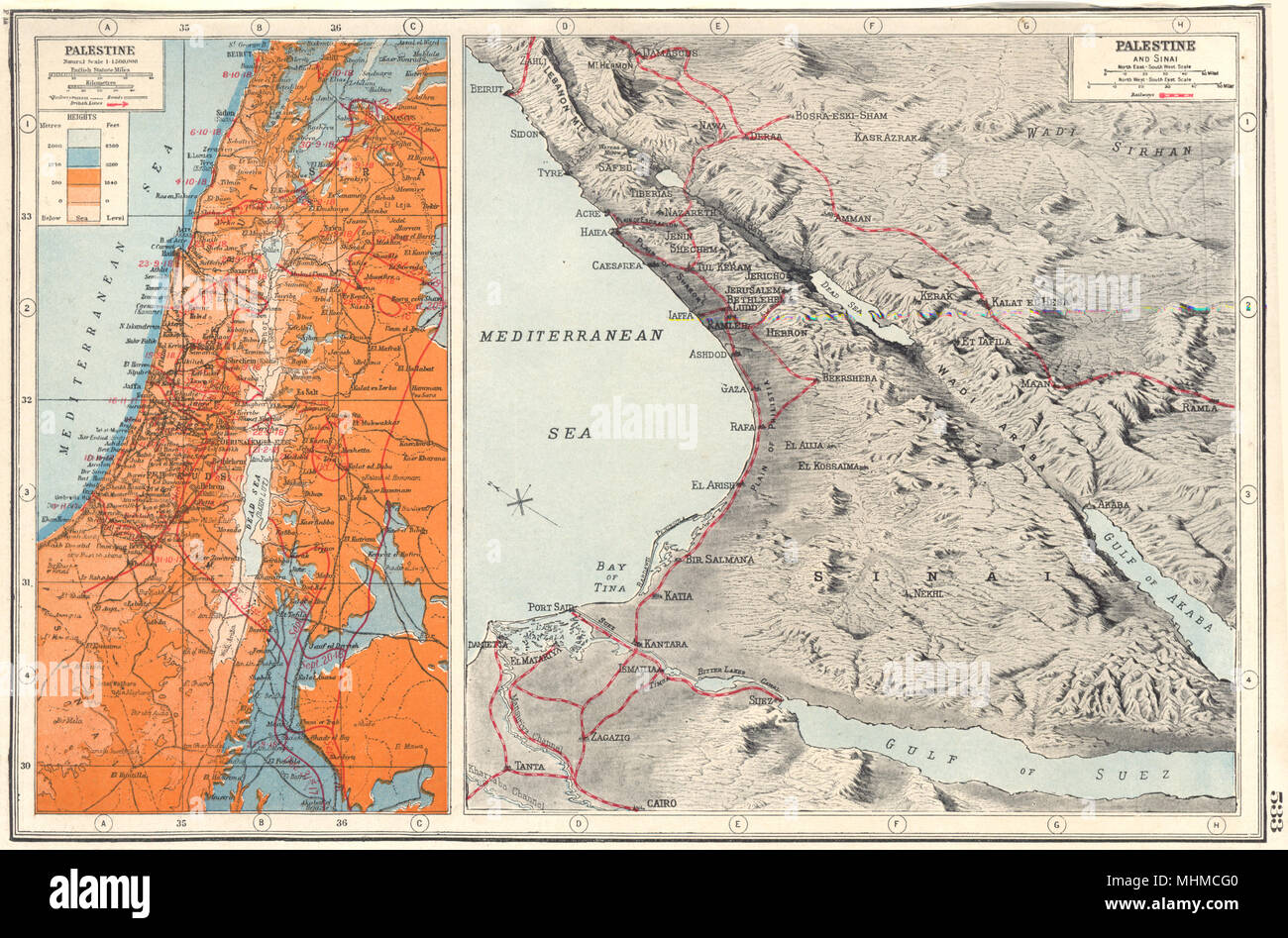 Palestine map 1920 hi-res stock photography and images - Alamy