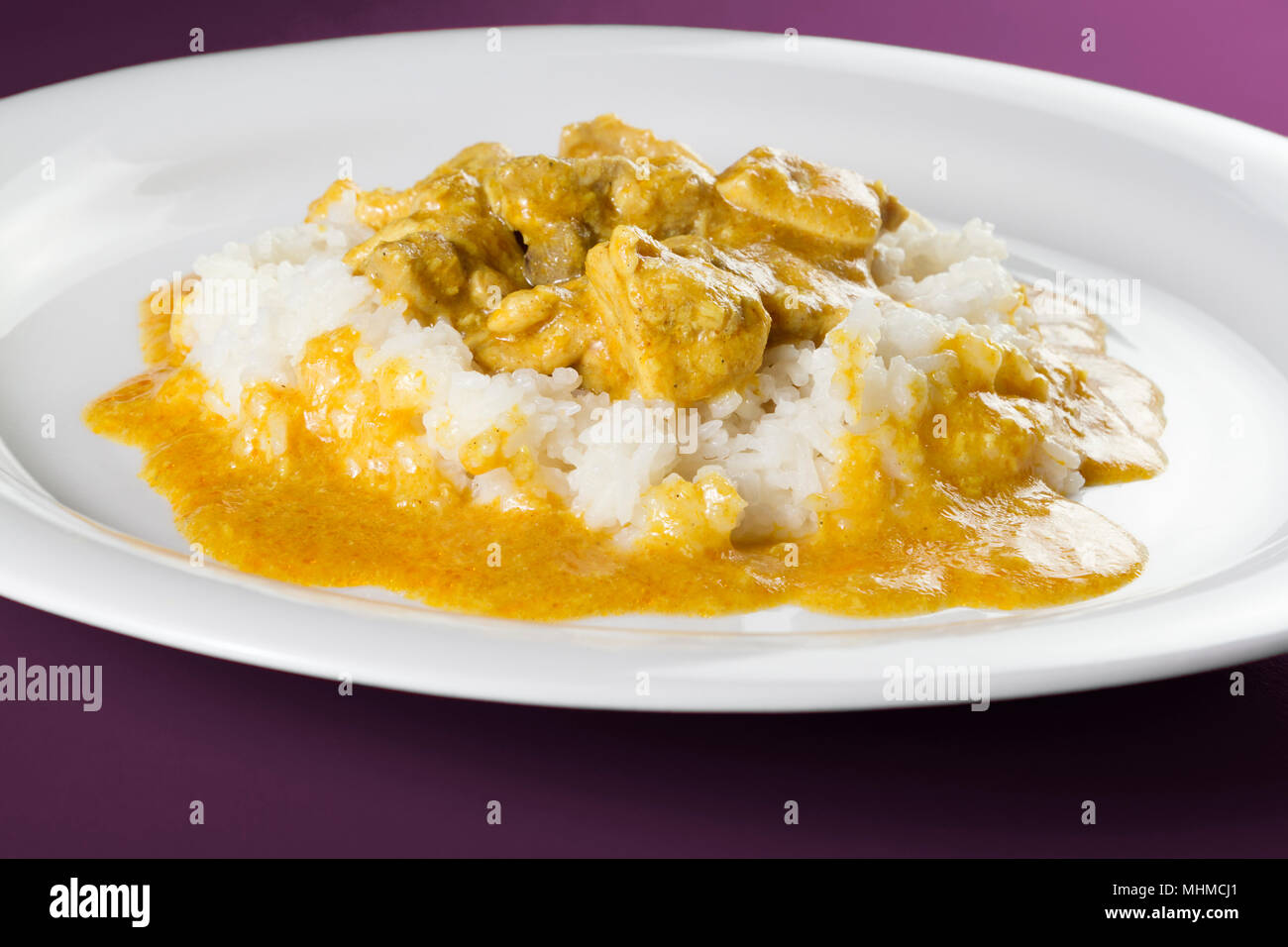 Simple dish from India. Chicken Korma. Chicken on a mildly spiced