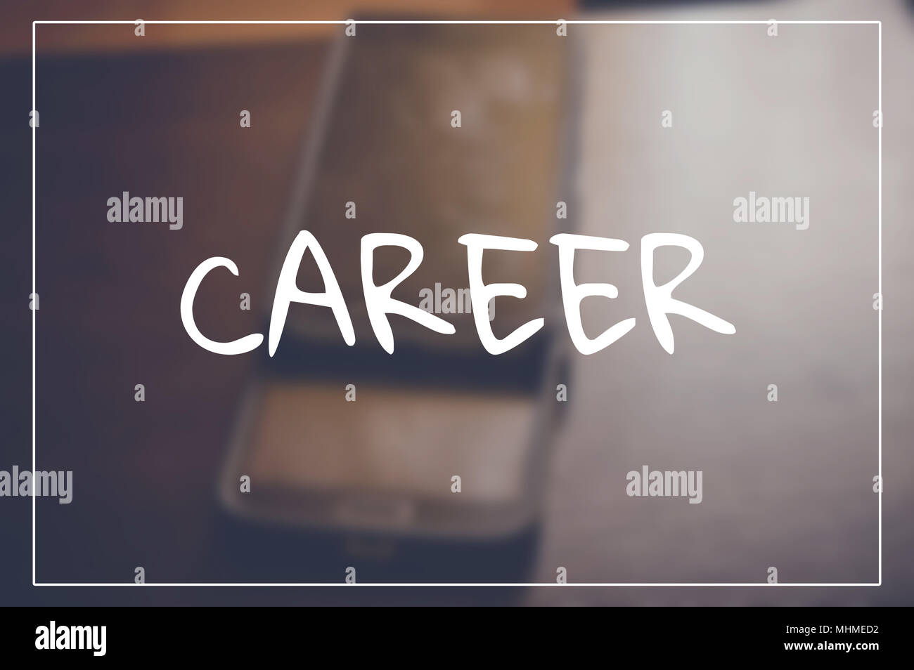 Career word with business blurring background Stock Photo - Alamy
