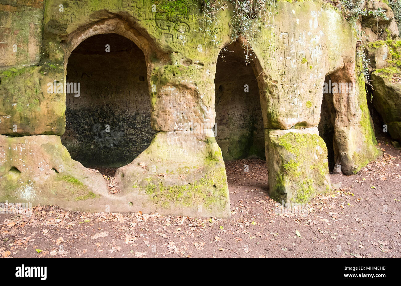 Hermits Cave Hi Res Stock Photography And Images Alamy   The Hermits Cave At Dale Abbey Derbyshire Uk MHMEHB 