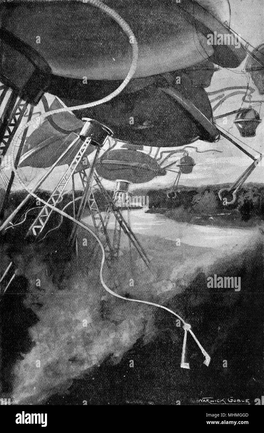 War of the Worlds by H.G. Wells - First Publication Stock Photo