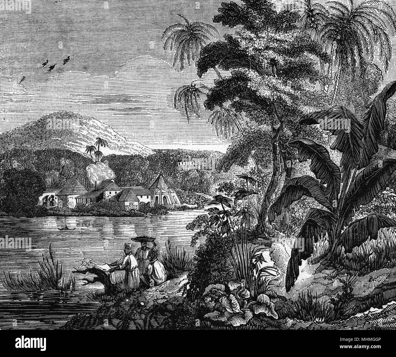 A sugar planation, Date: 1837 Stock Photo
