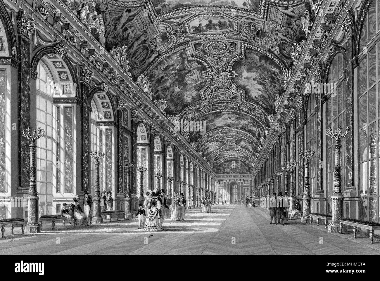 19th century hall of mirrors gallery hires stock photography and
